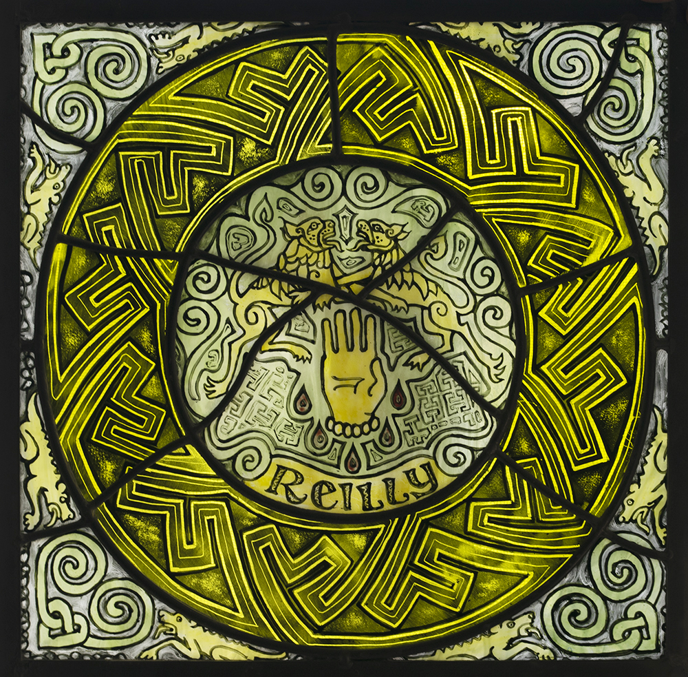 Celtic-style heraldic window for Reilly