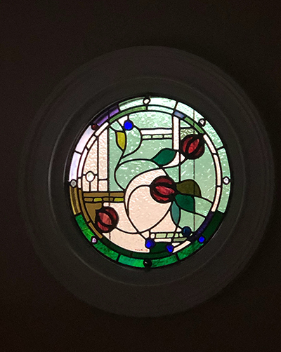 Charles Rennie Macintosh inspired Art Nouveau window